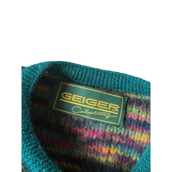 Geiger Wool Blend Button Front Cardigan size EU 40 US 10 Multicolor - Picture 3 of 10